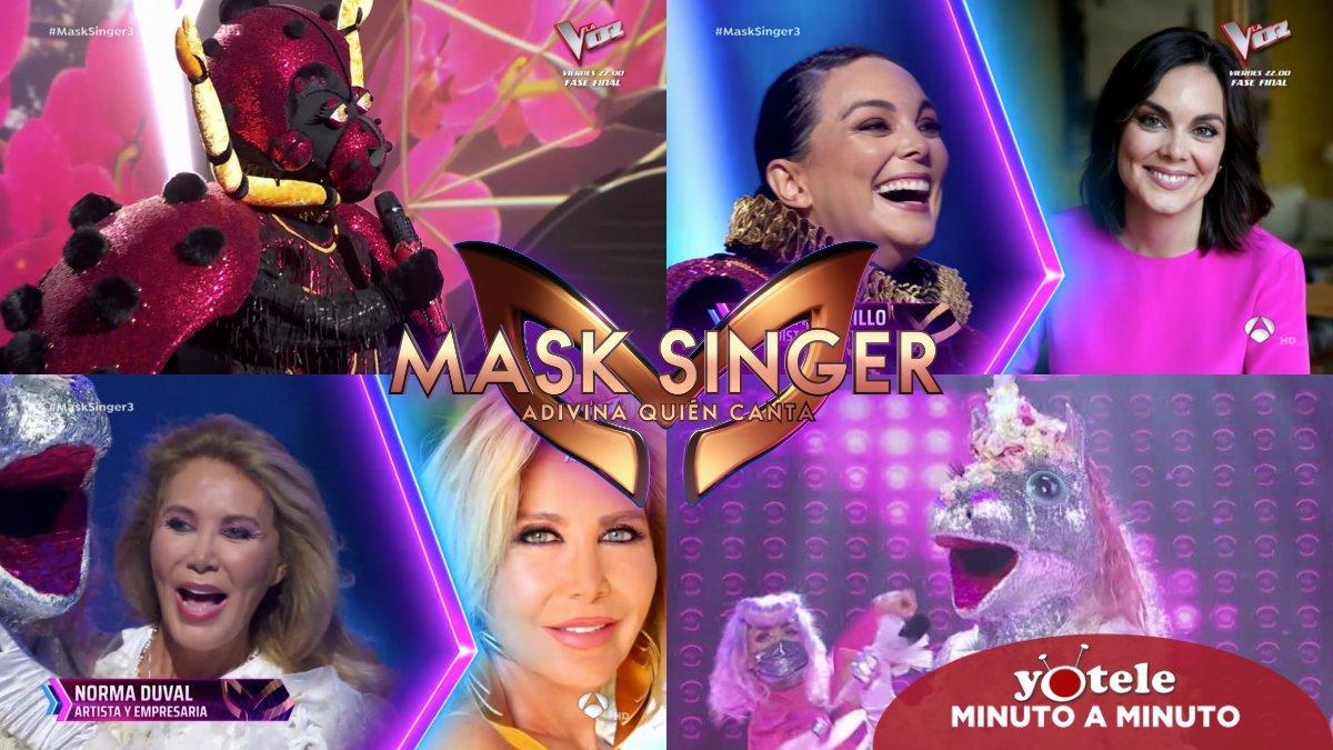 Imágenes de Mónica Carrillo y Norma Duval durante su paso por ¿Mask Singer: Adivina quién canta¿ como Mariquita y Unicornio