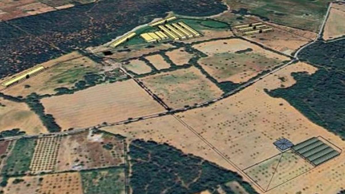Fotomontaje incluido en el proyecto de la macrogranja de Sineu.