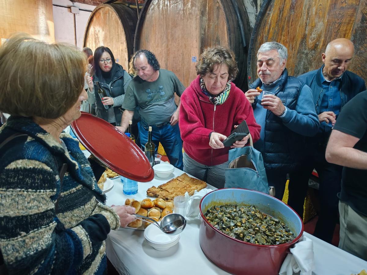 Degustación de llámpares, en la presentación de una edición anterior de sus jornadas gastronómicas.