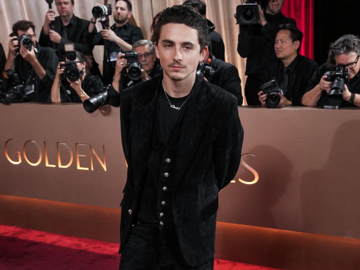 11 January 2026, US, Los Angeles: American-French actor Timothee Chalamet attends the 83rd Golden Globe Awards at The Beverly Hilton in Beverly Hills. Photo: Sthanlee Mirador/PA Wire/dpa 11/01/2026 ONLY FOR USE IN SPAIN. Sthanlee Mirador/PA Wire/dpa;entertainment;celebrity;arts;culture;televison;theatre;radio;music;fashion;cinema;83rd Golden Globe Awards;