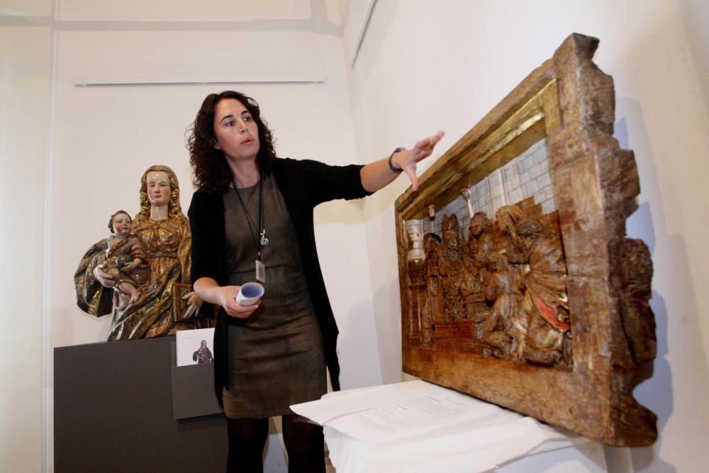 El Museu d'Art de Girona restaura cinc talles barroques i cinc olis