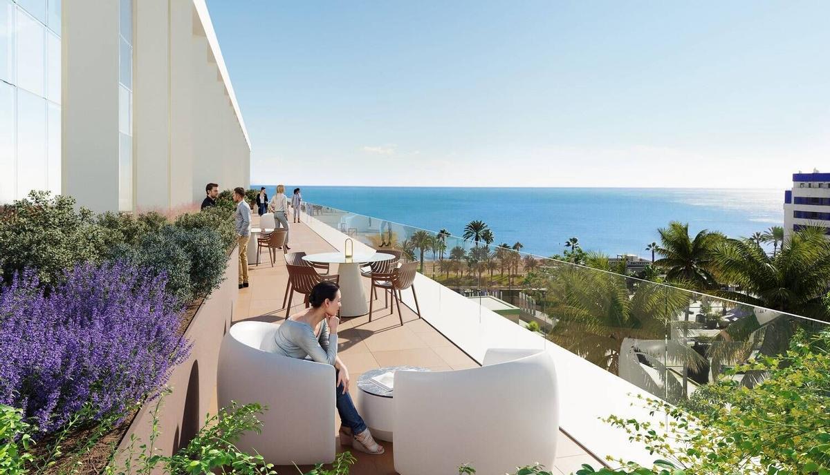 El edificio de oficinas Ágora de Grupo Insur, en la calle Pacífico de Málaga, empieza a revelar sus inquilinos