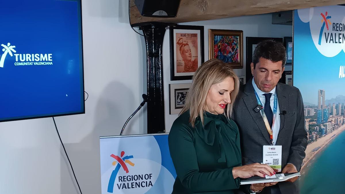 Nuria Montes y Carlos Mazón, hoy