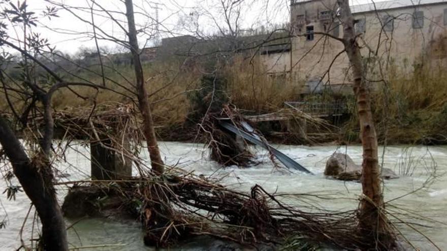 Los daños evidencian lluvias cada más violentas en la cuenca del Serpis