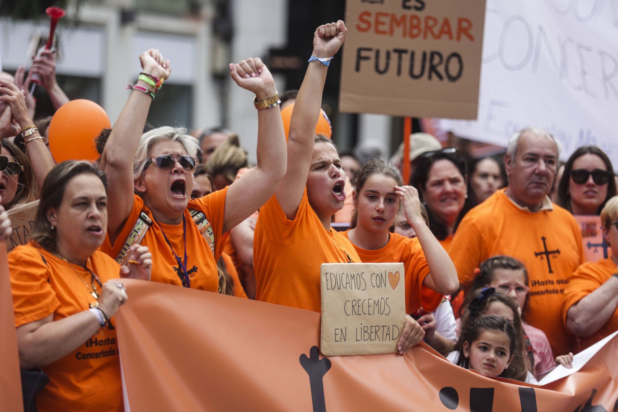 Concentración de profesores de la concertada