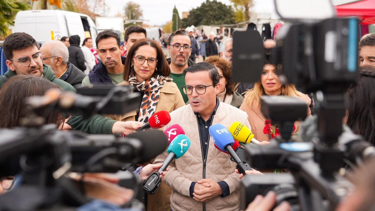El candidato socialista a la Presidencia de la Junta, Miguel Ángel Gallardo, en declaraciones a los medios.