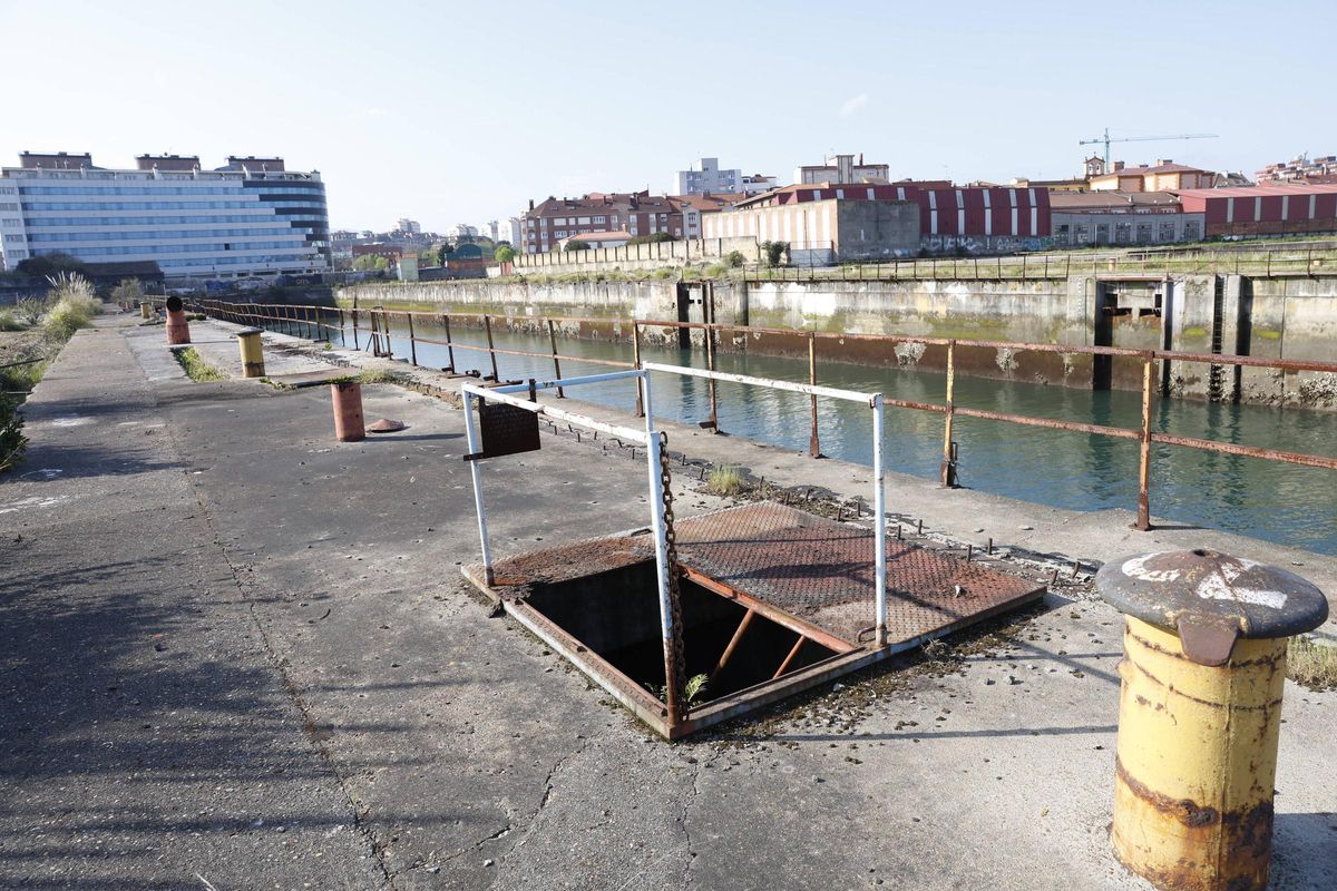Parte de los terrenos de Naval Gijón.