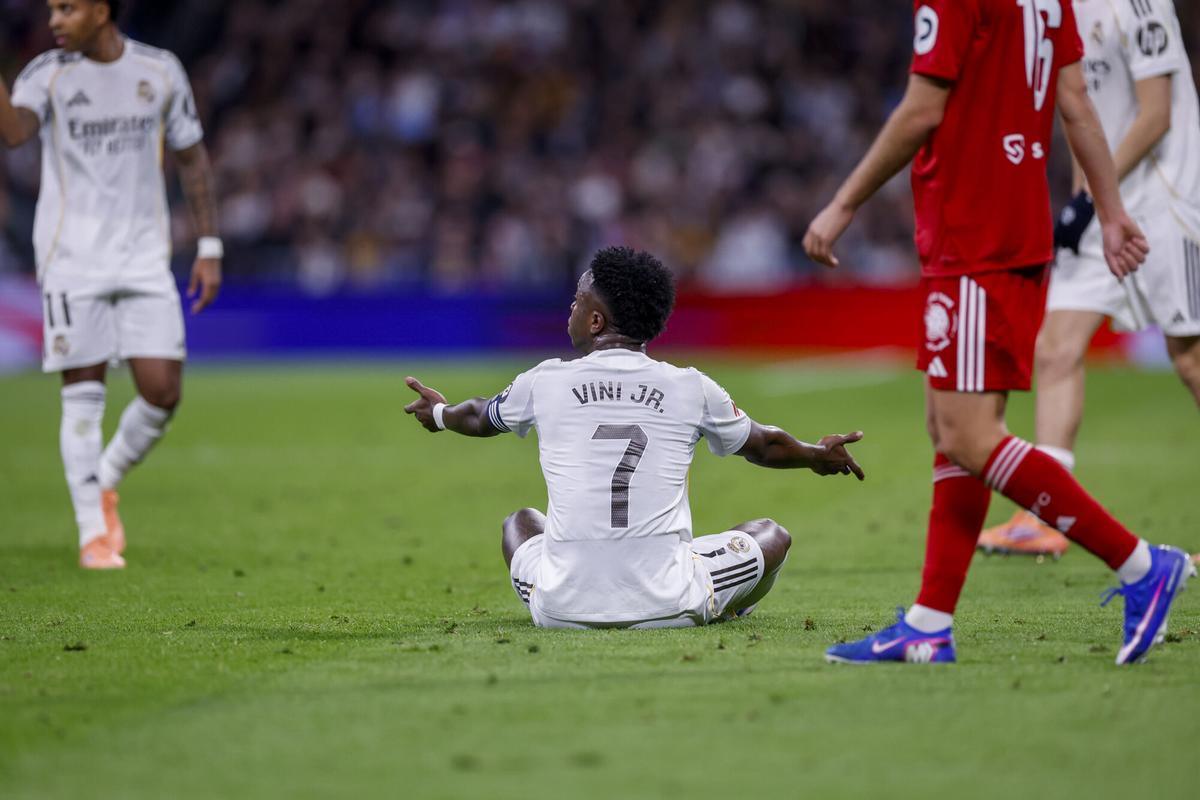 Vinicius empieza a estar desesperado en el Real Madrsid
