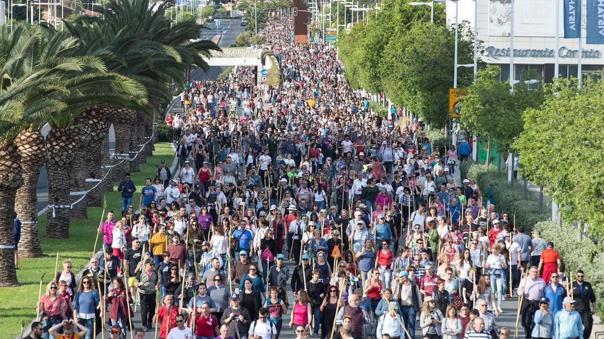 Una imagen de la última romería de la Santa Faz que se celebró antes de la pandemia