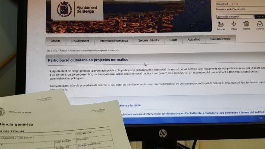 El nou apartat de la pàgina web del consistori berguedà