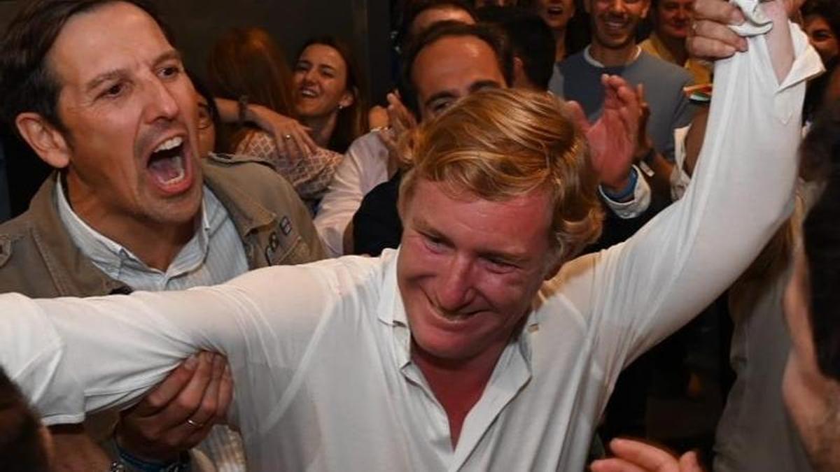 Ignacio Gragera y Antonio Cavacasillas, esta noche, celebrando la victoria.