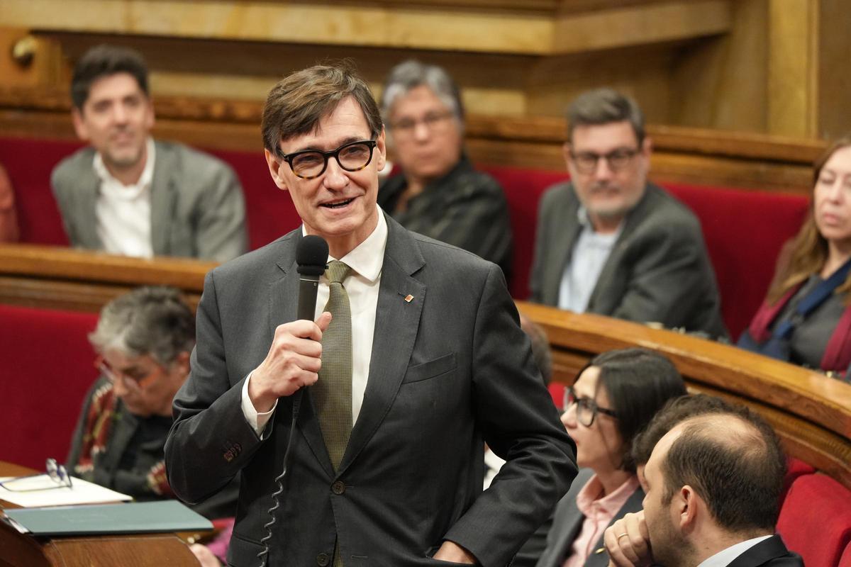 El president Salvador Illa en la sesión de control.