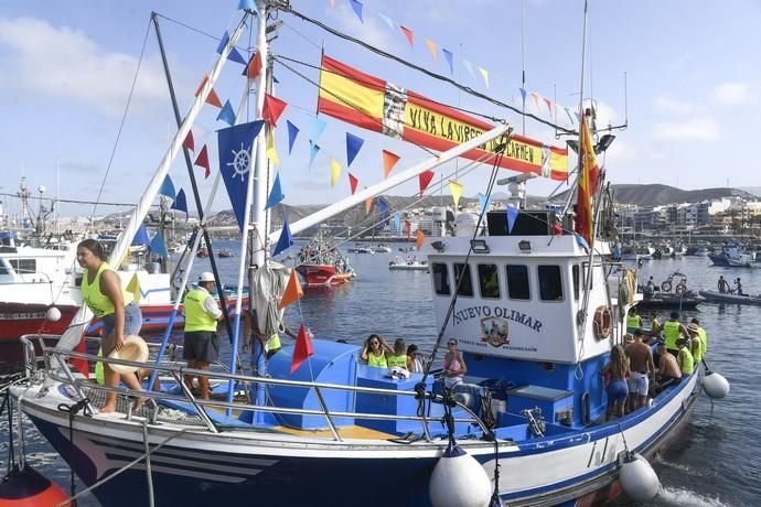 21-07-19 GRAN CANARIA. PUERTO DE ARGUINEGUIN-PUERTO DE MOGAN. MOGAN. Procesión marítima de la Virgen delCarmen desde el Puerto de en Arguineguín hasta el Puerto de Mogán.Fotos: Juan Castro  | 21/07/2019 | Fotógrafo: Juan Carlos Castro