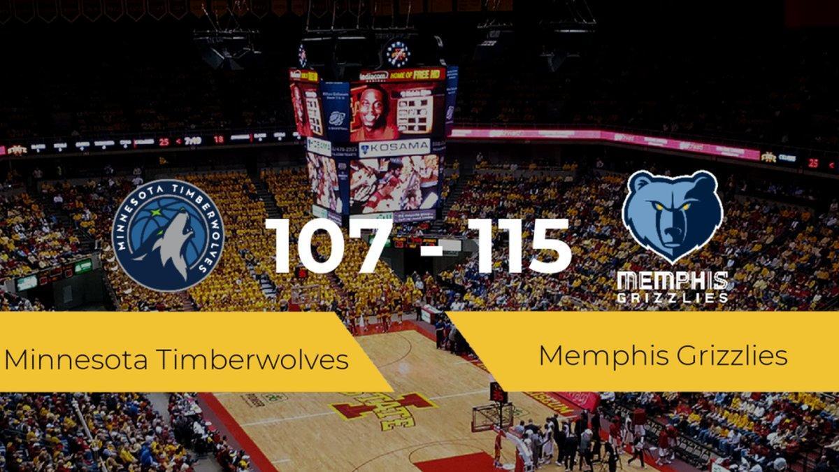 Memphis Grizzlies vence a Minnesota Timberwolves (107-115)