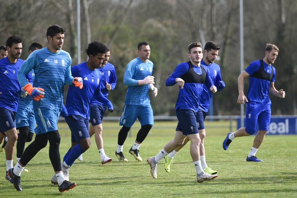 Entrenamiento del Oviedo en El Requexón