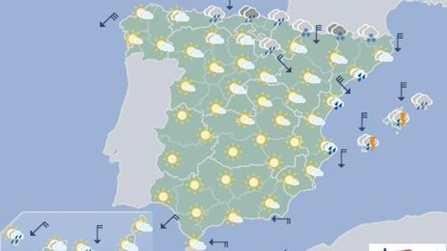 Posibilidad de chubascos y tormentas en Canarias
