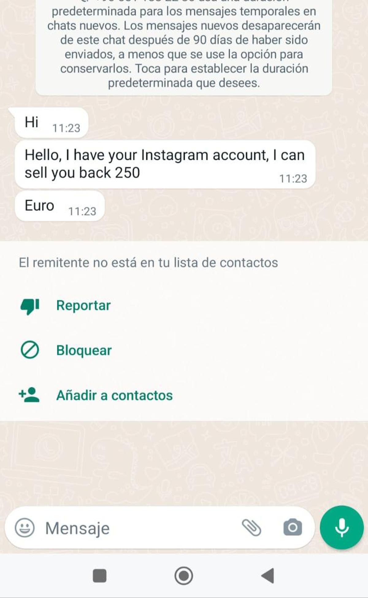 Hackean la cuenta de Instagram de Nabia a cambio de 250 euros