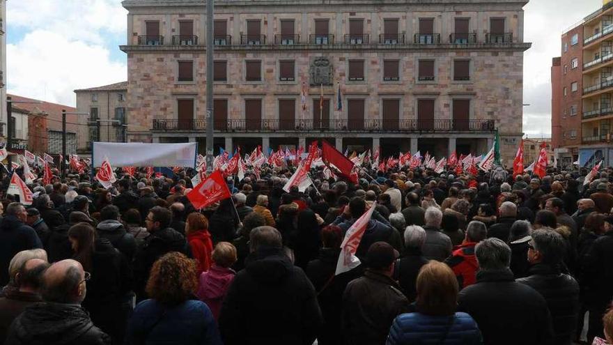 Manifestación de pensionistas celebrada el pasado día 17 en Zamora.