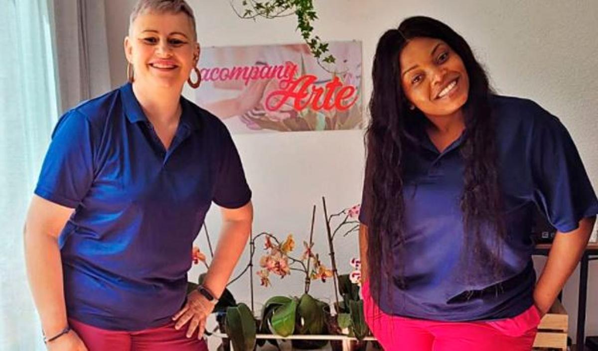 Claudia Bono i Mirabelle Kengne. | LEVANTE-EMV