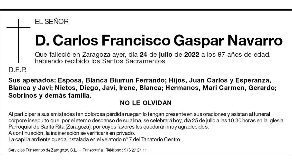 Carlos Francisco Gaspar Navarro