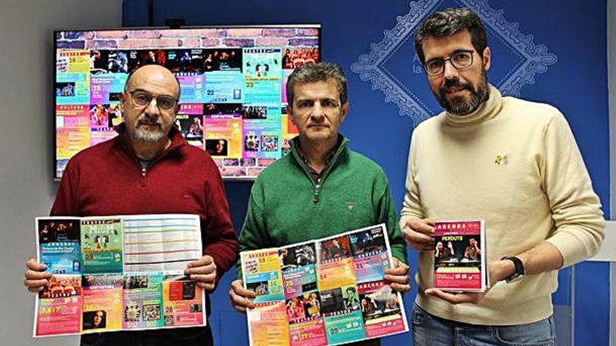 L&#039;alcalde de la Seu, Albert Batalla, a la dreta en la presentació del cartell