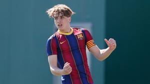 Así marcaba Iker Bravo cuando jugaba en el Barça