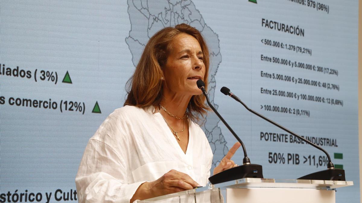 Maribel Rodríguez Zapatero durante su intervención en la presentación del Anuario Económico de Lucena de Diario CÓRDOBA.