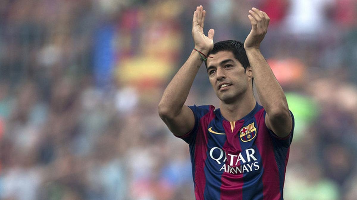 Luis Suárez, en el trofeo Joan Gamper.