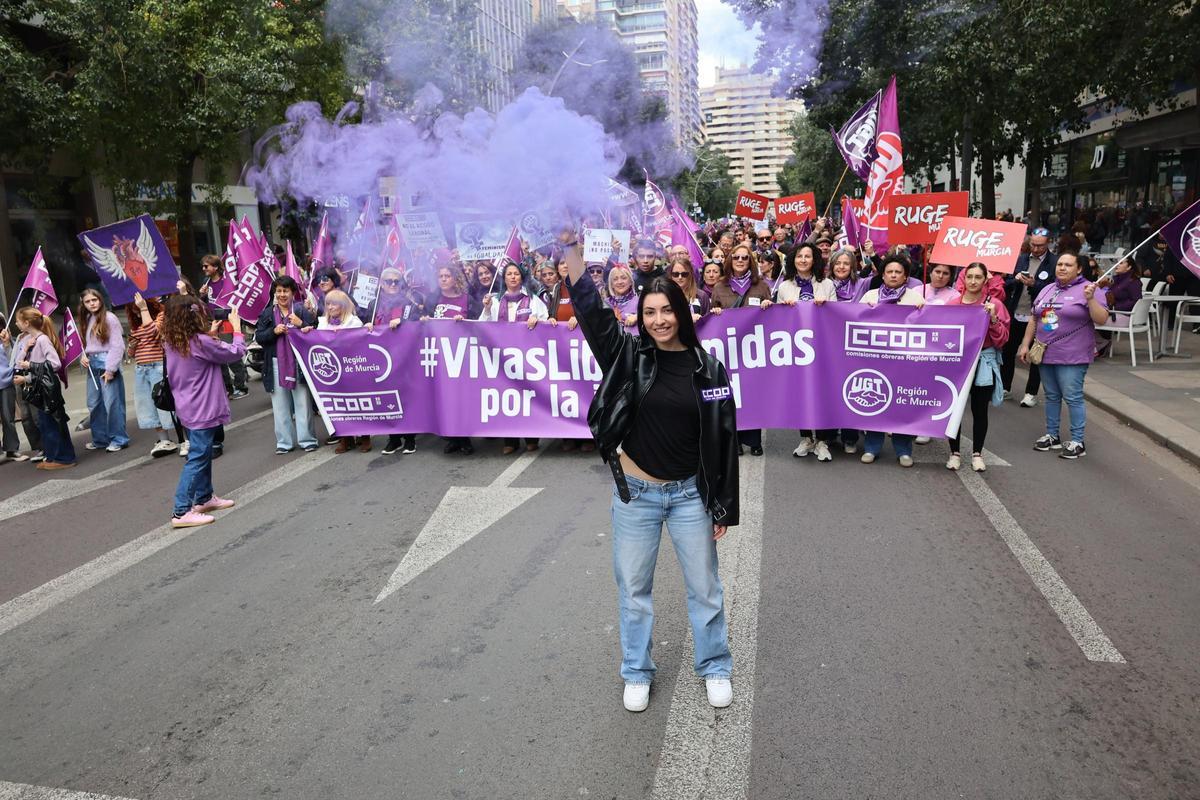 Las imágenes de la manifestación del 8M en Murcia Las imágenes de la manifestación del 8M en Murcia