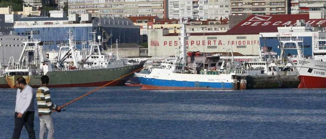 Flota de Malvinas y Gran Sol, atracada en el puerto de Vigo. // José Lores