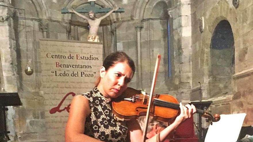 Marta Roca actuando en Benavente. | Cedida