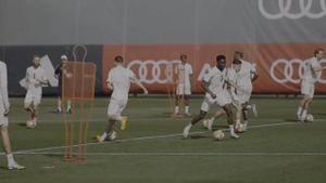 Entrenamiento del Bayern de Múnich antes del partido contra el Real Madrid en la ida de las semifinales