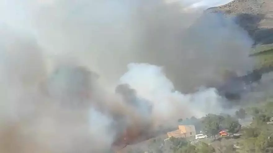 El incendio de Sierra Espuña, a vista de helicóptero