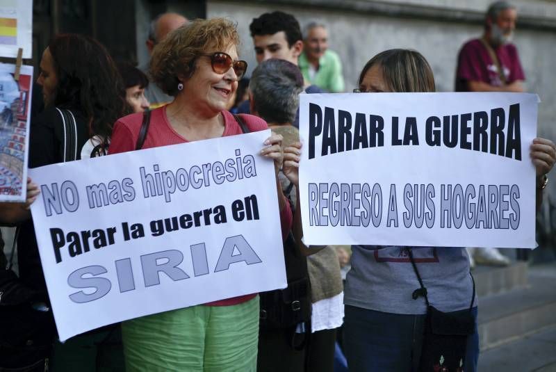 Protesta en Zaragoza por la inacción europea en Siria