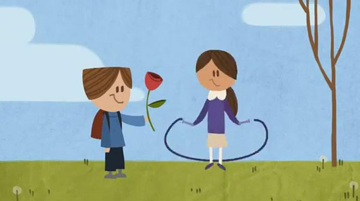 El ’doodle’ de Sant Valentí de Google.
