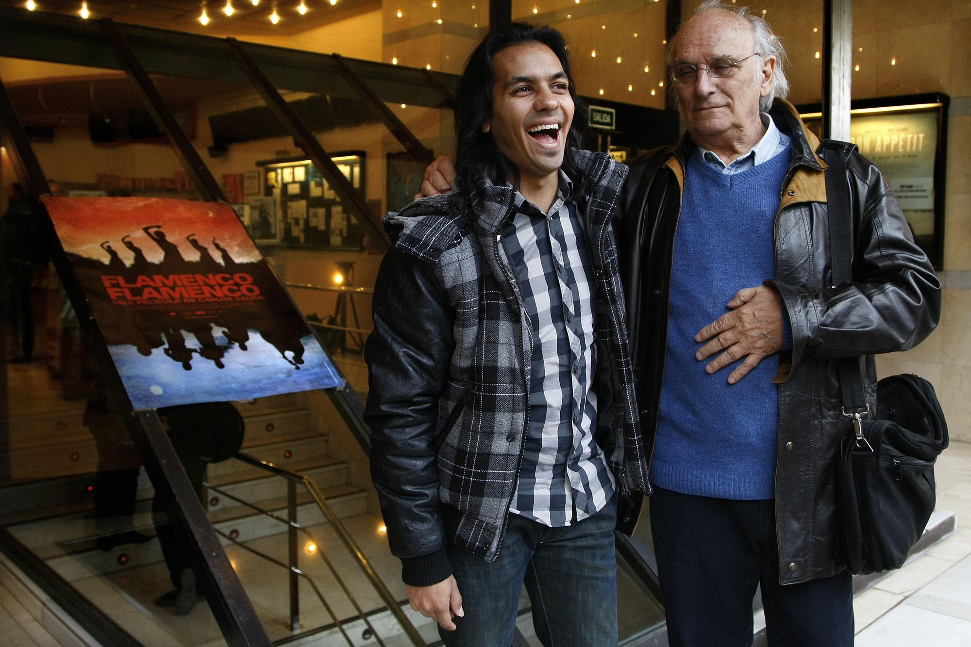El bailaor Farruquito y el director de cine Carlos Saura en una imagen de 2010 tomada con motivo del estreno de 'Flamenco, flamenco'.