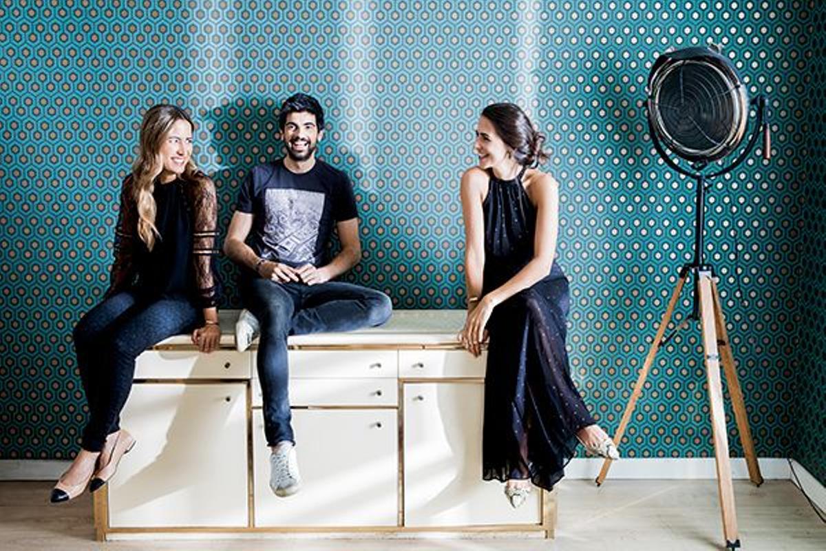 María, Marc y Soledad, los tres hijos de la diseñadora Purificación García