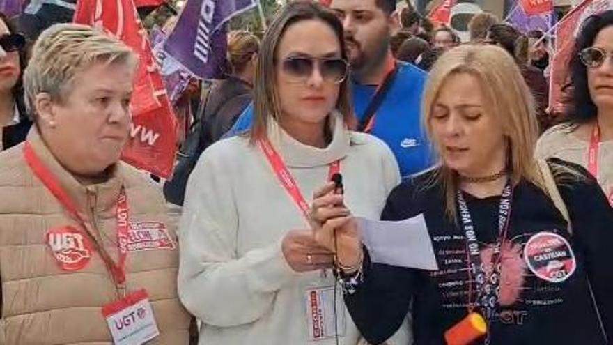 Los trabajadores de Castilian se manifestaron el pasado enero en Elche.