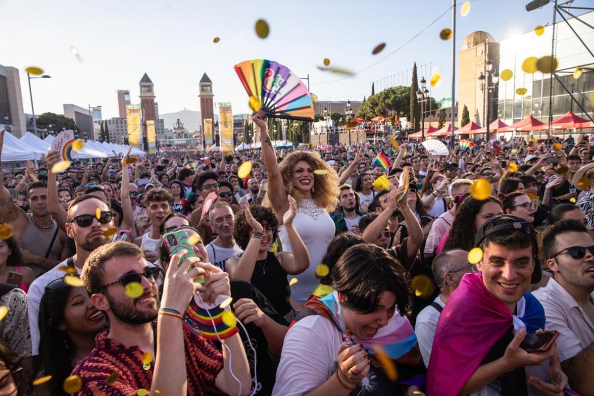 Celebración del Pride Barcelona 2023, el 15 de julio