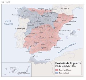 Situació a Espanya després del cop d’Estat