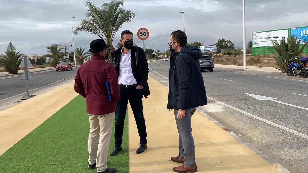 La visita a las obras en la ronda norte.