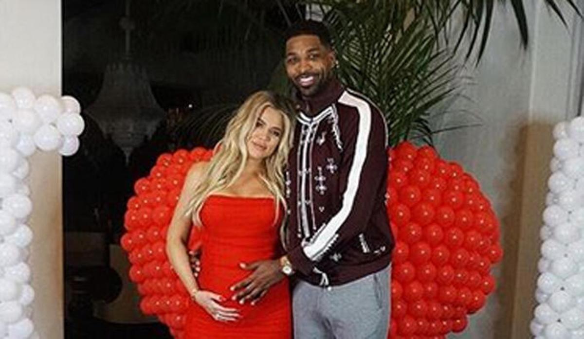 Khloé Kardashian, junto a Tristan Thompson.
