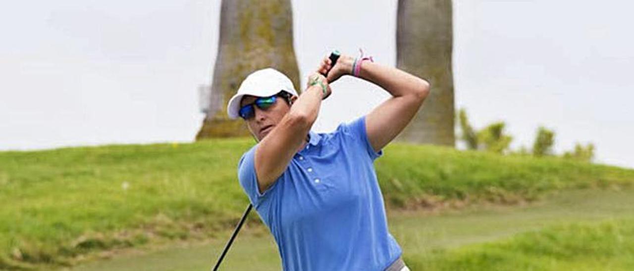 María León, en la Copa Erskine en el Real Club de Golf de Las Palmas.