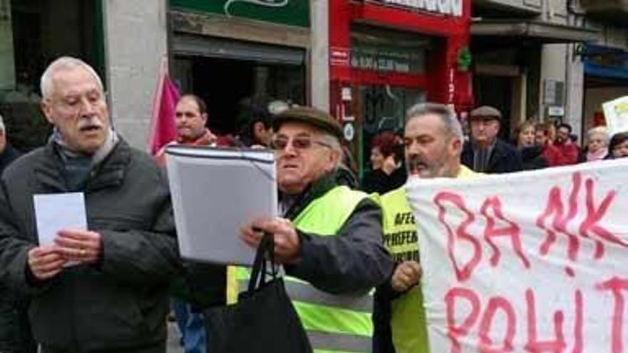 Preferentistas en una manifestación.