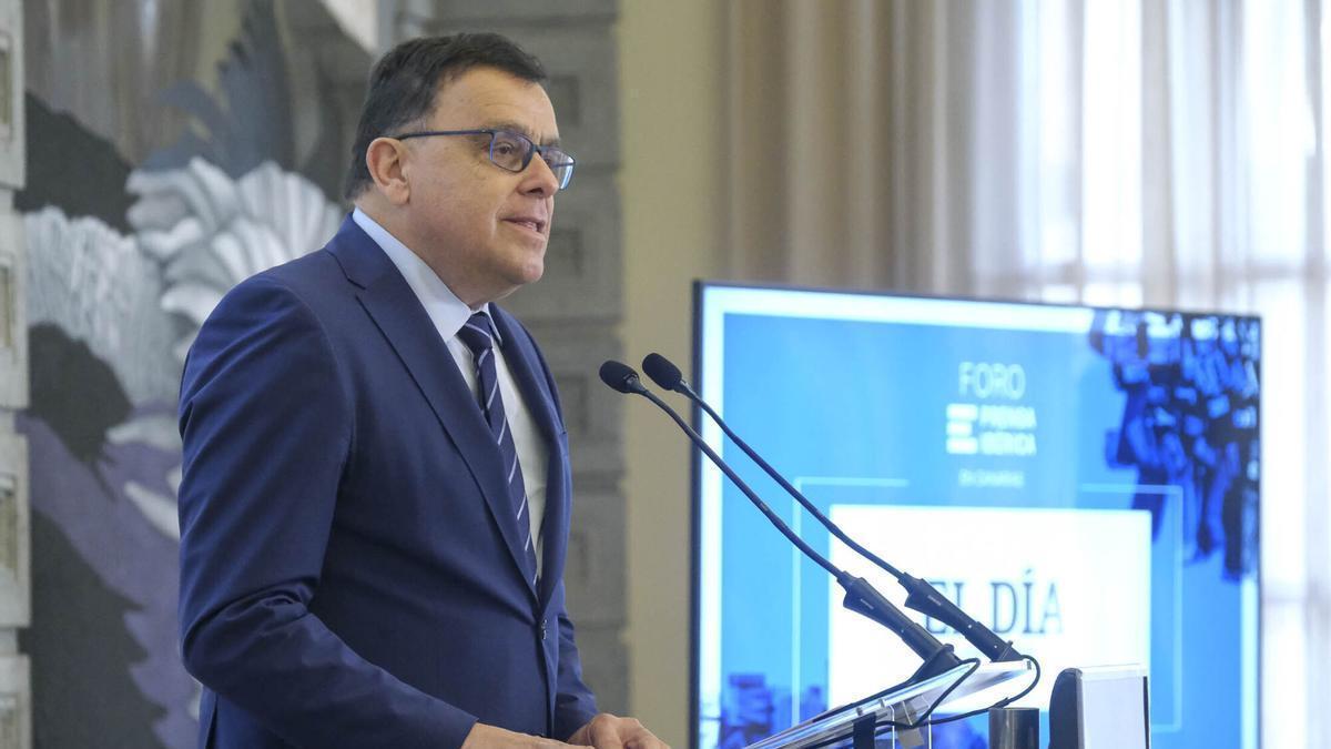 Manuel Miranda interviene en el Foro de Prensa Ibérica en Las Palmas de Gran Canaria