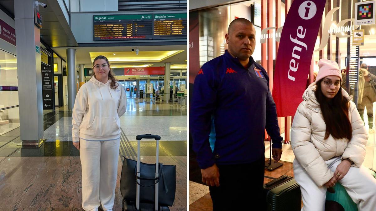 De izq a dch. Luisa Lamas y Maximiliano junto a su nuera, afectados por las cancelaciones.