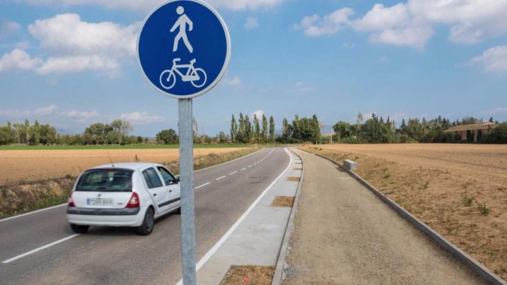 El nou carril bici a Vilatenim