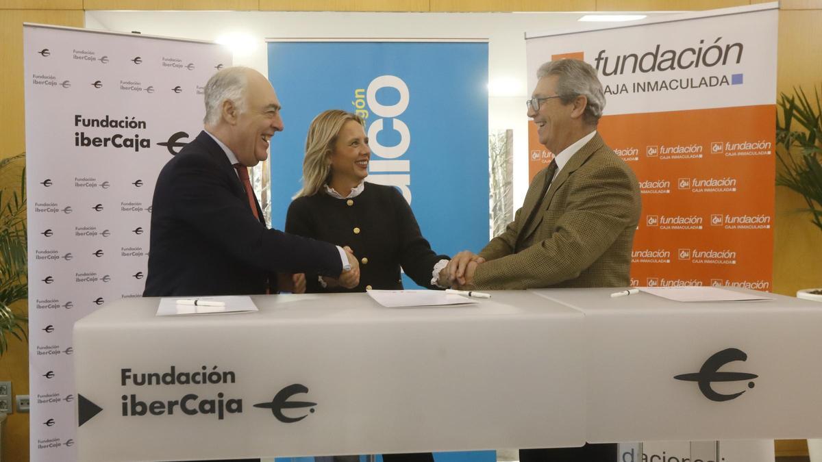 EL PERIÓDICO, Fundación Bancaria Ibercaja y Fundación Caja Inmaculada firman un convenio de colaboración para este 2024.