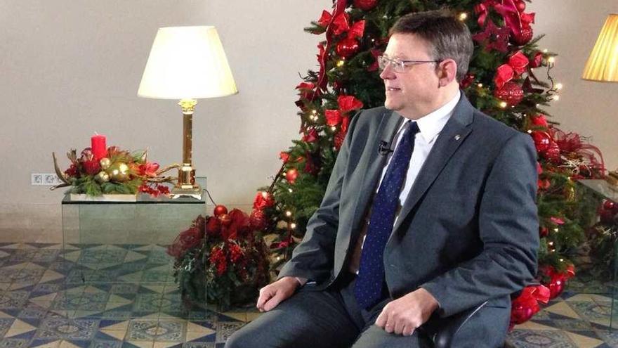 Ximo Puig durante su entrevista en el Palau. Foto: Cadena Ser