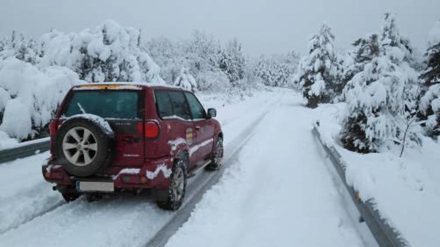 Gran acumulació de neu a la muntanya del Moncayo.